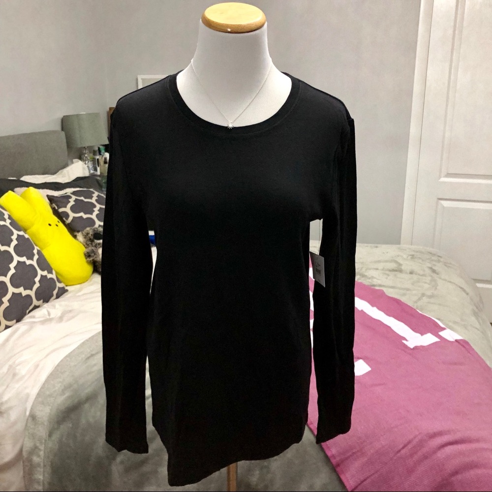 Kate Hill Black long sleeve shirt / size M